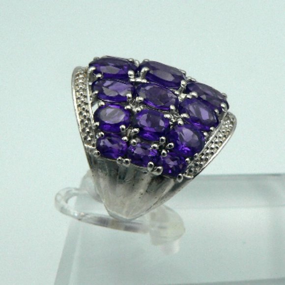 Sz 9 Genuine Lusaka Amethyst Ring NWOT - Picture 2 of 5